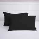 Pillow Cases 2 Pack Black 18.5x26.5 (No Brand)