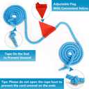 CWLAKON Tug of War Rope for Kids and Adults, Field Day Family Reunion Birthday Party Games, Outdoor Camping Picnic Backyard Carnival Games, Team Building Activities Play Set Climber Attachments Blue