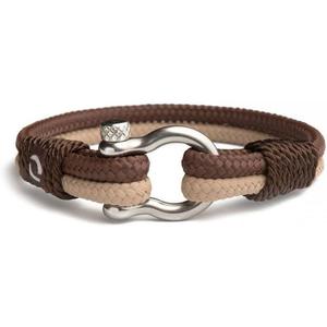 Mens Rope Bracelet - Stainless Steel Silver Shackle, Extremely Durable and Scratch Resistant Waterproof Paracord, Handmade, Nautical Wristband for Men 6-7. (5PACK)