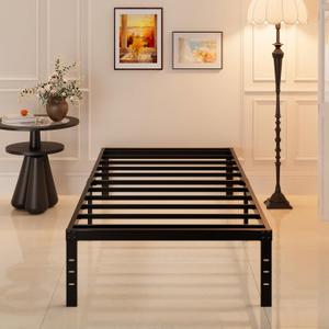 Heavy Duty Twin Bed Frame 14 Inch Metal Support Up to 2500 lbs