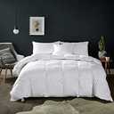 MAPLE DOWN Soft Queen Size Comforter Duvet Insert-Down Alternative Comforter Quilted with Corner Tabs-Lightweight Breathable Brushed Microfiber Machine Washable (White,90x90)
