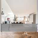 120 Inch Extra Wide Baby Gate Extra Long Dog Gate for The House Retractable Baby Gates for Doorways Super Large Pet Gate for Dogs Indoor Mesh Child Gates for Wide Openings Safety Toddler Gates (Grey) (Gray)