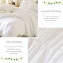 Lady Ann Oversized King Size Comforter Sets 128x120- White Ruched Bedroom Sets, Fluffy Bedding Comforter Sets, Soft & Luxurious All Season Bed Sets for Women Men, 3pcs