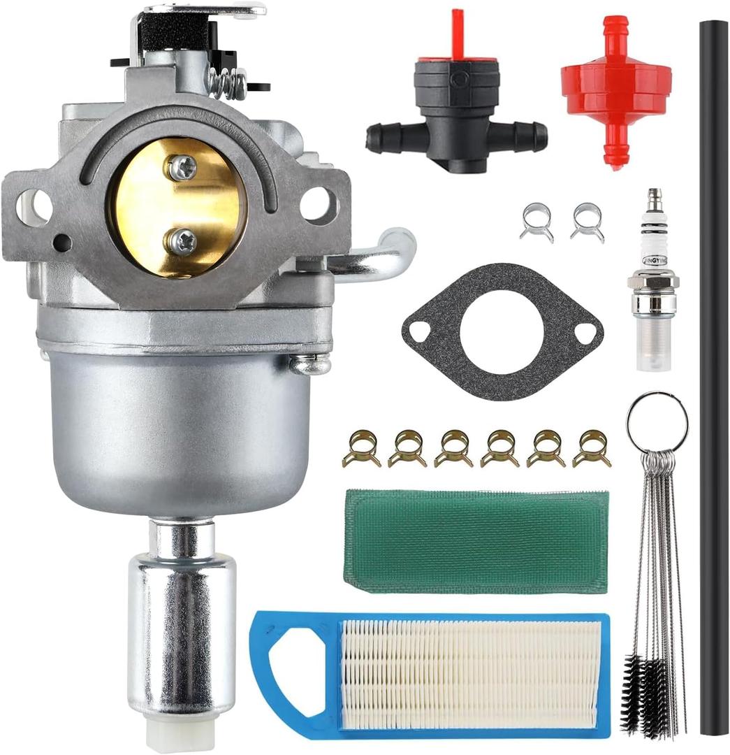 Carburetor for B&S 594601 796587 591736 Fits 19HP 19.5HP 20HP 20.5HP 21HP Engine Craftsman Riding Lawn Mower Tractors Replace Intek Single Cylinder OHV Motor Nikki Carb with Fuel and Air Filter