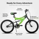 JOYSTAR 20 Inch Kids' Bike for Boys Girls Ages 7-13 Years Old, Dual-Suspension Kids Mountain Bike with Dual Handbrake & Kickstand, Multiple Colors, 20 Inch Wheels