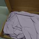 Amazon Basics Lightweight Super Soft Easy Care Wrinkle Free Microfiber 3 Piece Bed Sheet Set with 14-Inch Deep Pockets, Twin, Frosted Lavender, Solid, Kids, Men & Women Bedding