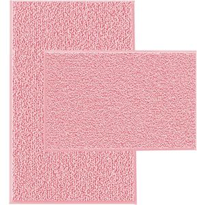 Pink Bathroom Rugs Chenille Bath Mat Set 2-Piece Bath Rugs for Bathroom Extra Soft Bath Mats for Bathoom Non Slip Absorbent Shag Bathoom Carpet