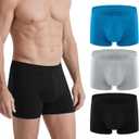 Incontinence Underwear for Men, 150ML Absorbent, Leak Proof Underwear for Men Comfortable Cotton Fabric, Comfortable and Breathable, Men's Incontinence Underwear Washable and Reusable (3PCS/XX-Large) (Black)