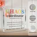 3 x Chaos Coordinator Gifts, Chaos Coordinator Gift for Manager Leader Coworker Boss Mentor Teacher Nurse, Thank You Gifts Chaos Coordinator Office Desk Decorative Sign Acrylic Plaque Sign