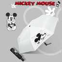 Finex Mickey Travel Compact Auto Folding Golf Umbrella with Auto Open Close One Button Handle & Wrist Strap