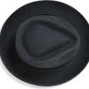 Premium Doyle - Teardrop Fedora Hat - 100% Wool Felt - Crushable for Travel - Water Resistant - Unisex (7 1/4-7 3/8, Dark Grey)