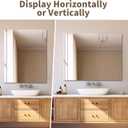 Mirrorons Bathroom Vanity Mirror 24" x 32", Frameless Mirror with Polished Edge, Hangs Horizontally or Vertically. Upgraded Shatterproof Bathroom Mirror for Wall.