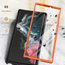 FNTCASE for Samsung Galaxy S22 Ultra Case: Built-in Screen Protector&Kickstand Full-Body Dual Layer Rugged Military Grade Shockproof Protection Heavy Duty Protective Phone Cover 5G-Orange