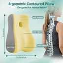 Memory Foam Wedge Pillow Intimacy Couples Pillow, Pregnant Ergonomic Contoured Position Pillow for Sleeping & Reading, Multi-Functional Bed Pillow Back Support Cushion Beige