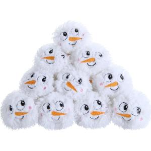 Skylety 20 Pcs Plush Snowball for Indoor Outdoor Stuffed Snowman Toys Snowball Fun Set for Snow Games Decorations(Cute Series)