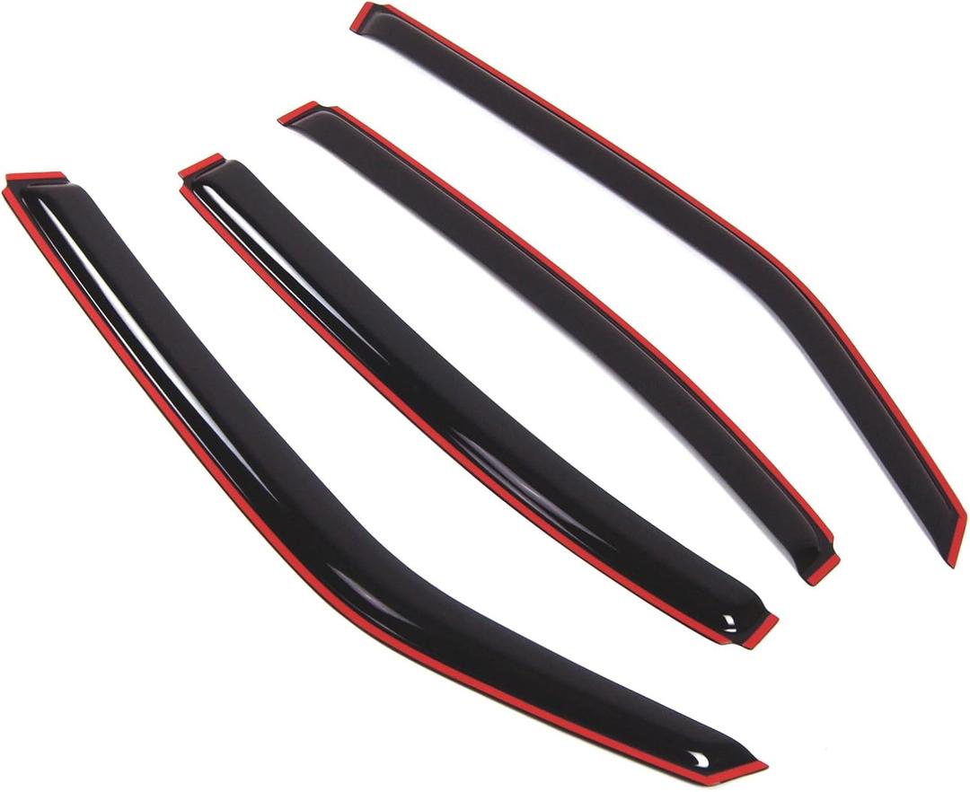 TuningPros in-Channel Window Vent Visors Rain Guards Compatible with Dodge Charger 2006-2010 | Side Window Wind Deflectors Rain Shields | Black Tinted, 4 Pcs Set, BGWV-109 TuningPros in-Channel Window Vent Visors Rain Guards Compatible with Dodge Charger 2006-2010 | Side Window Wind Deflectors Rain Shields | Black Tinted, 4 Pcs Set, BGWV-109