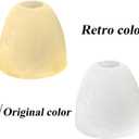 4 Pack Alabaster Glass Lamp Shade Replacement with 1.7" Fitter Opening for Ceiling Fan Light Kit Wall Sconce Pendant Light Fixture