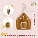 2 x Christmas Gingerbread Ornaments for Christmas Tree - House Warming Gifts New Home - New Home Ornament 2025 - Housewarming Gifts for First House, Couple - Gingerbread Cookie Crochet Ornament