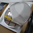 FrameWorks 24" Deluxe Contemporary Silver Circular Aluminum Mirror