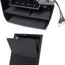 CarQiWireless® Center Console Organizer for Honda Civic 2021 2020 2019 2018 2017 2016 | Custom Fit Accessories for 10th Civic Hatchback Sedan | 2PCS Hidden Storage Box with USB Cable, Anti-Slip Design