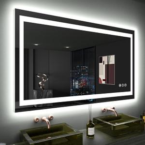 LOAAO 48"X28" LED Bathroom Mirror with Lights, UL Listed