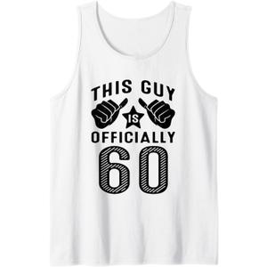 Mens This Guy Is Officially 60 Years Old 60th Birthday Tank Top 2XL