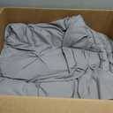 Bedsure Queen Comforter Set Grey - Bed in a Bag Queen Size Bedding 7 Pieces, GentleSoft Pintuck Bed Set Gift for Family, All Season Down Alternative Comforter with Sheets, Pillowcases & Shams