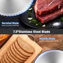 200W Meat Slicer Machine for Home Use,Deli Slicer with 2 Removable 7.5'' Stainless Steel Blades,Adjustable Dial for 0-15mm,Electric Food Slicer for Meat,Bread,Easy to Clean (200W+2 Blades+Silver)