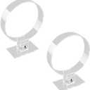 lasenersm 2 Pieces Clear Acrylic Headband Display Stand Single Headband Holder Hairband Display Stand Hair Hoop Holder Acrylic Headband Organizer, Transparent