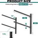 Wall Mounted Kayak Storage Rack, Adjustable Holder for 2 Kayaks, 30 inch