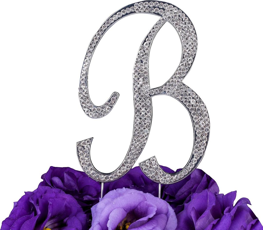 LOVENJOY Monogram Cake Topper Letter B, Gift Boxed