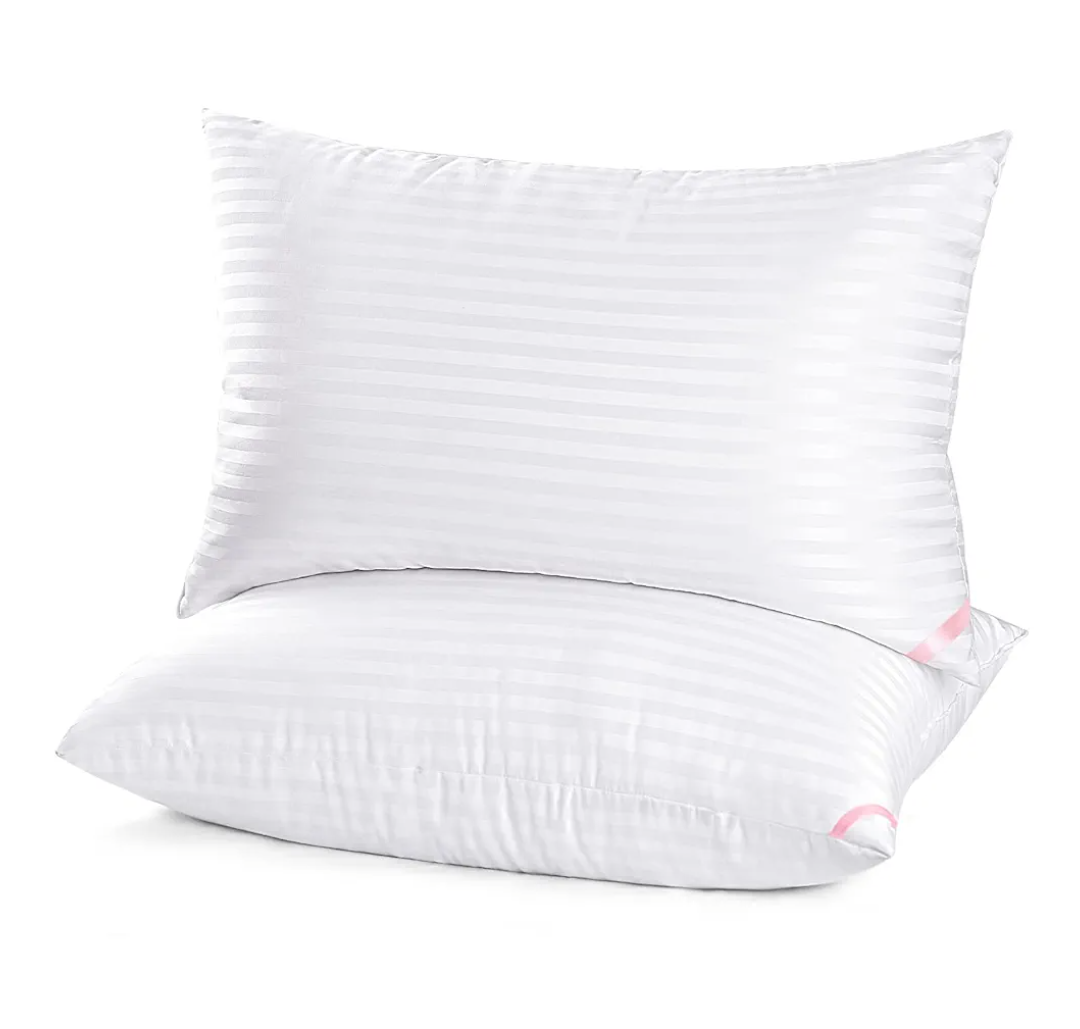EIUE Hotel Collection Bed Pillows for Sleeping 2 Pack King Size，Pillows for Side and Back Sleepers,Super Soft Down Alternative Microfiber Filled Pillows,20 x 36 Inches