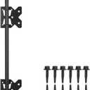 24" Heavy Duty Cane Bolt Gate Drop Rod Gate Drop Pin Upgraded Lockable Drop Bolt for Gate Safe, Solid Steel Gate Hardware Holding Wooden Vinyl Metal Fence Gates with Black Finish