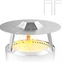 FirePit Heat Diffuser for Solo Stove Bonfire 19" Accessories Portable Stainless Steel Heat Deflector Replacement Parts for Solo Stove Bonfire 2.0 with Carrying Handles and Support Legs