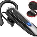 Link Dream Bluetooth Earpiece Wireless CVC8.0 Headset for Cell Phone Dual Mic Noise Canceling Handsfree Phone Earpiece with Mute 20Hrs Talk Time 180 Days Standby for iPhone Android Home Office Driving (1 Pack)