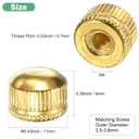 M METERXITY 8-Pack Threaded Cap Nuts, M4x11mm Screw Caps for Light Fixture, Female Knurled Knob Nut for Ceiling Light Cover Replacement/Decorative Lamp Parts, Acorn Screw Top [Bright Gold]