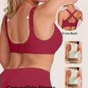 Vertvie Wireless Bras for Women No Underwire Supportive Mesh Crossover Bra Seamless Push Up Full Coverage Everyday Bralettes (XXXL)