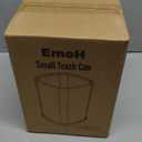 EmoH Small Bathroom Trash Can 2.1 Gallon /8-Liter Wastebasket, Modern Matte Black Stainless Steel Garbage Bin for Bedroom, Home Office, Toilet, RV, Under Sink, Near Desk