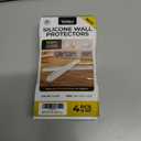 2 x 4 Clear Silicone Wall Protector Strips  Self-Adhesive Door Slam Stoppers & Noise Dampening Bumpers for Cabinets, Car, Toilet Lids, Drawers, Shower  5.5" x 0.7" x 0.2" by Vellax