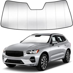 Windshield Sun Shade Custom Fit for Volvo XC60 2018-2026 | Foldable, Thick Window Sunshade, Block Heat 99% UV Rays, Sun Visor Keep Cooler, Car Accessories