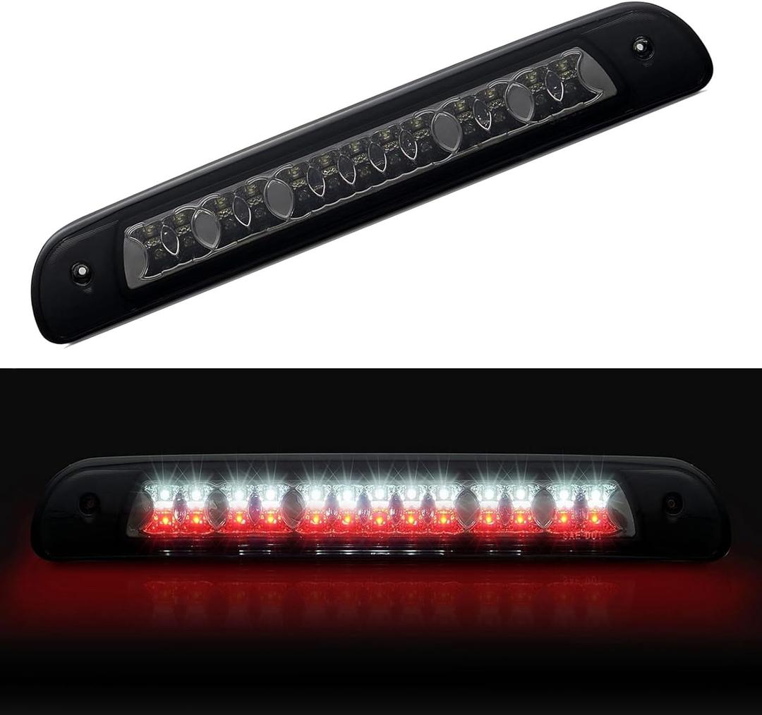 Third 3rd Brake Light, LED High Mount Stop Light Replacement for 2000 2001 2002 2003 2004 2005 2006 Toyota Tundra, Rear Center Cab Roof Tail Cargo Lamp, Smoke lens