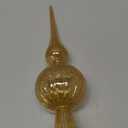 Gejoy Mercury Glass Finial Christmas Tree Topper 12 Inches Vintage Spherical Xmas Tree Topper Mid Century Christmas Ornament for Home Xmas Holiday Party Decorations(Golden)