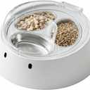 Anifam Microchip RFID Cat Feeder, Automatic Pet Feeder for Multi-Pet Homes, Dog Proof Cat Feeding Station with Stainless Steel Bowls for Small Dogs, Stops Food Stealing & Special Diets