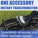 PU Leather Rear Seat Fender Bib Cover for Harley Softail Springer Heritage Classic EFI FLSTCI 2006-2017 (Rivet)