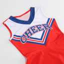 GRAJTCIN Girls Cheerleader Costume for Kids Halloween Cheerleading Uniform Cheer Outfit (Red)