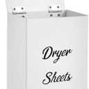 Magnetic Dryer Sheet Holder for Laundry Room Organizition , Metal Dryer Sheet Container with lid, Dryer Sheet Dispenser, Wall Dryer Sheet Box, Fabric Sheet Holder, Laundry Detergent Sheets Dispenser