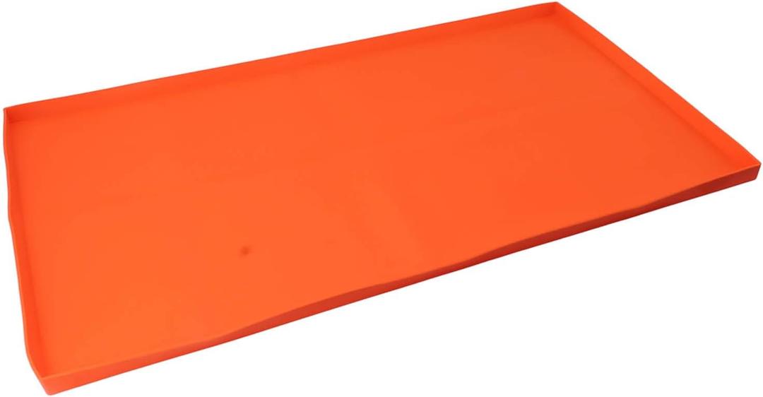 Fdit Silicone Griddle Mat, Black Stone Grill Grill Grill Silicone Protective Pad Cleaning Pad Grill Plate Silicone Protective Cover for Griddle Top (28 Inches Orange)