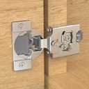 Onemake 60 Pack 1/2" Overlay Soft Close Cabinet Hinges, Clip-on Plate, 105 Smooth Slow Self Closing, 3D Adjustment, Face Frame Concealed Hardware Replacement, Hidden Hinge for Kitchen Cupboard