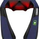 Neck Massager, Shiatsu Cordless Shoulder Massagers with Heat, Upgraded 4D Deep Tissue Kneading, Rechargeable Back Massager for Neck, Shoulder, Back, Legs, Gifts for Men Women Mom Dad (Blue)