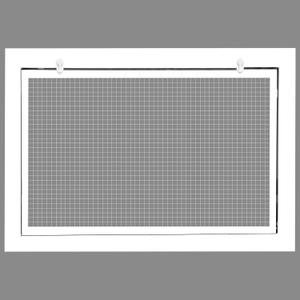 HVAC Premium 26" x 16" Cube Core Eggcrate Return Air Filter Grille for 1" Filter - Aluminum - White [Outer Dimensions: 28.5" x 18.5]